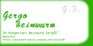 gergo weinwurm business card